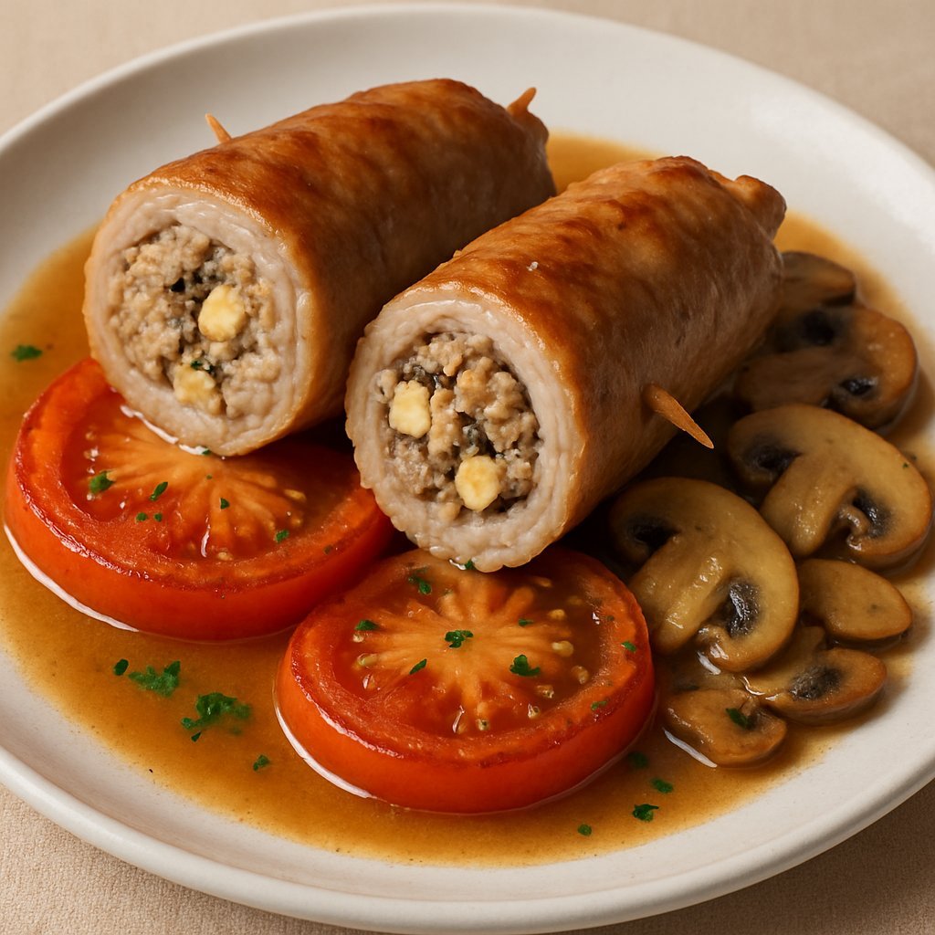 „Grinzinger" Kalbsröllchen