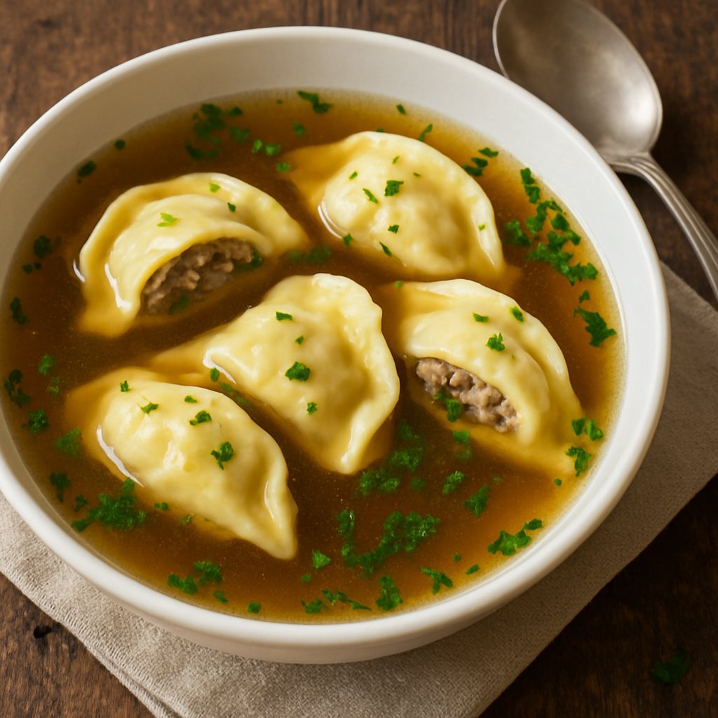 Rindsuppe mit Fleischtascherln