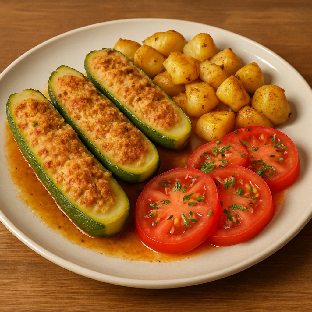 Gurken gefüllt, gebraten