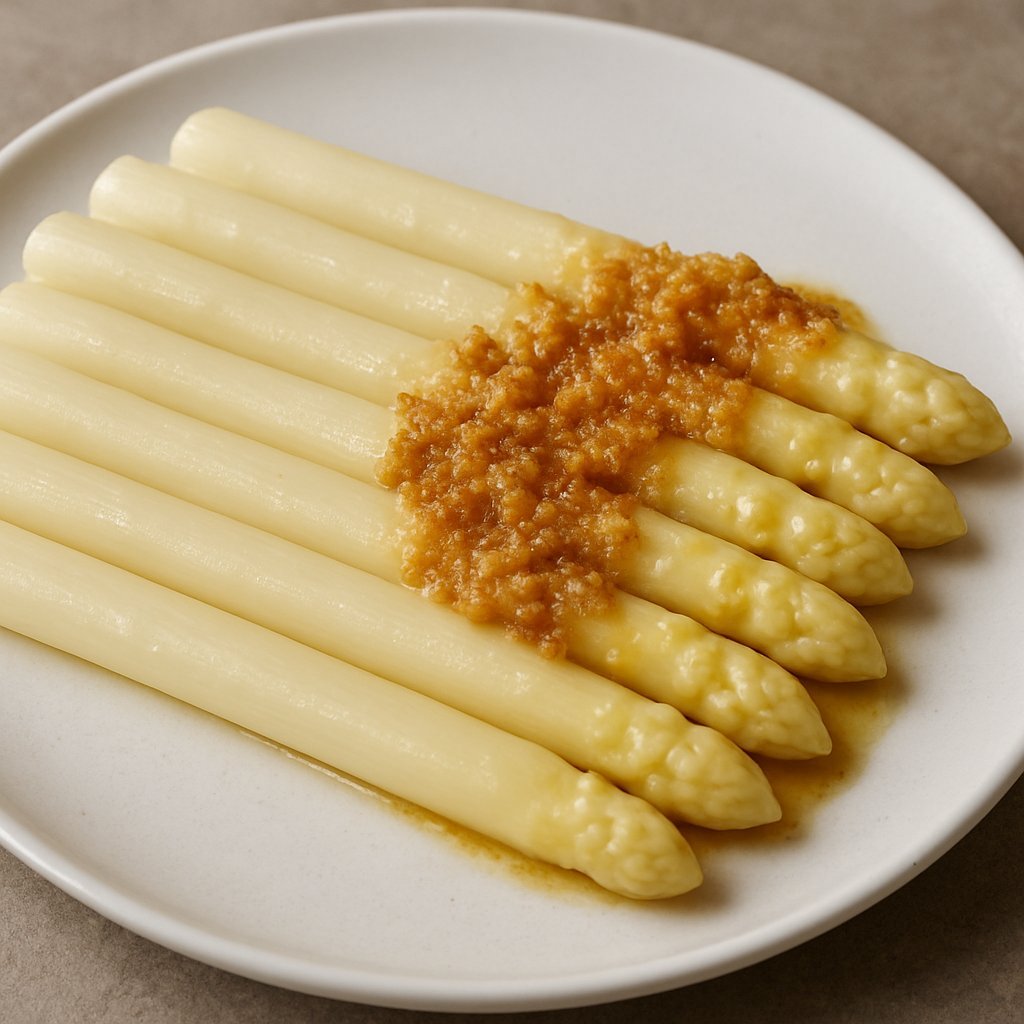 Spargel mit Butter und Bröseln