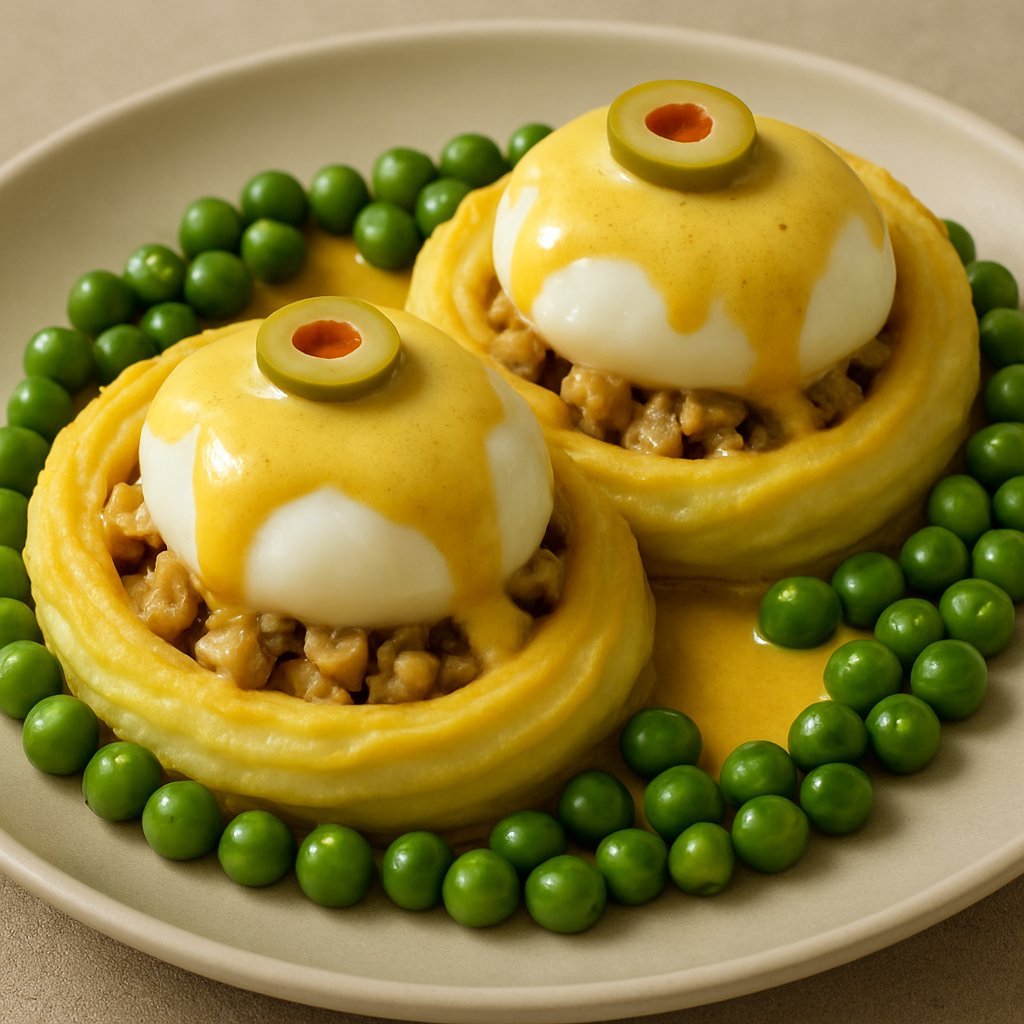 Poached Eggs in a Nest
