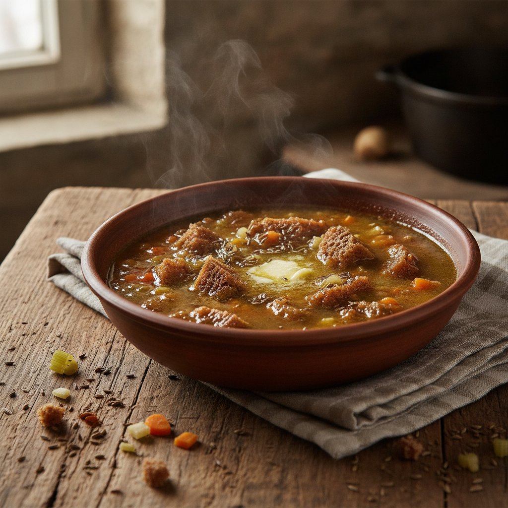 Brotsuppe mit Kümmel