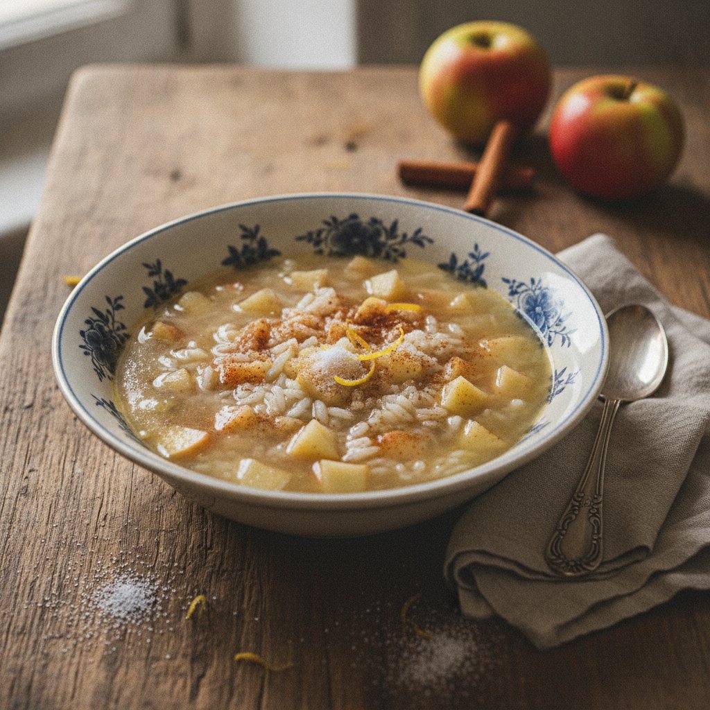 Apfelsuppe mit Reis