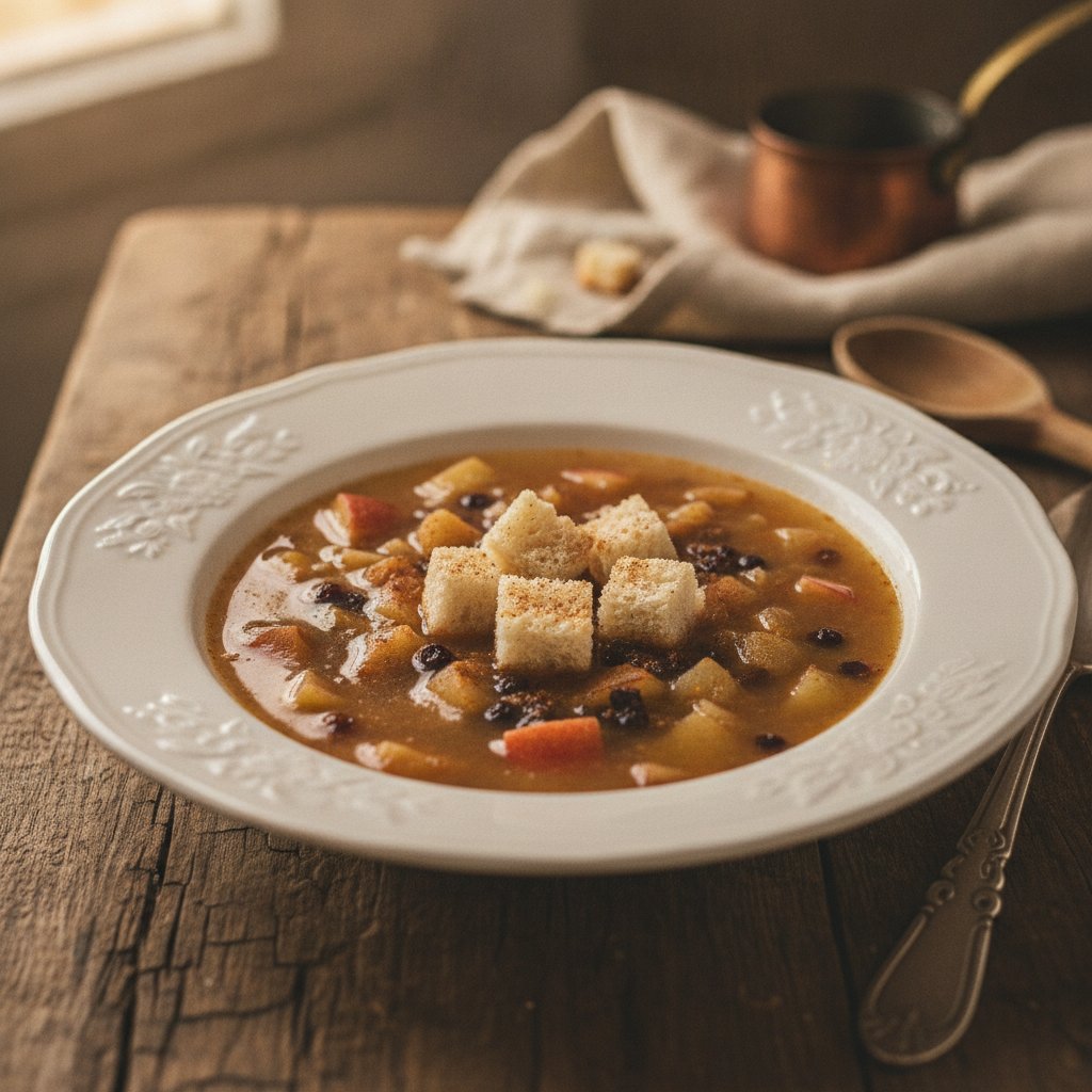 Apfelsuppe mit Korinthen
