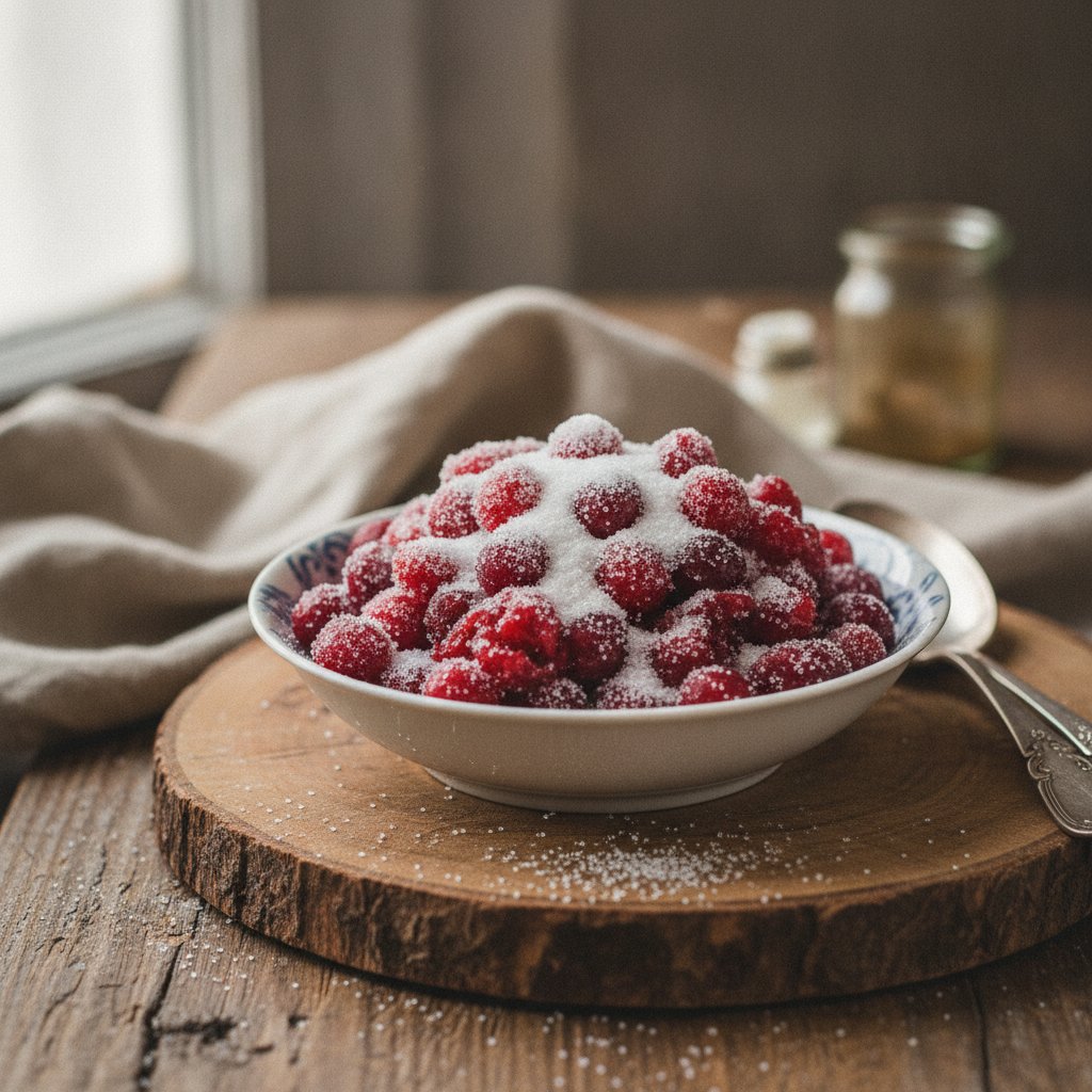 Preißelbeeren in Zucker
