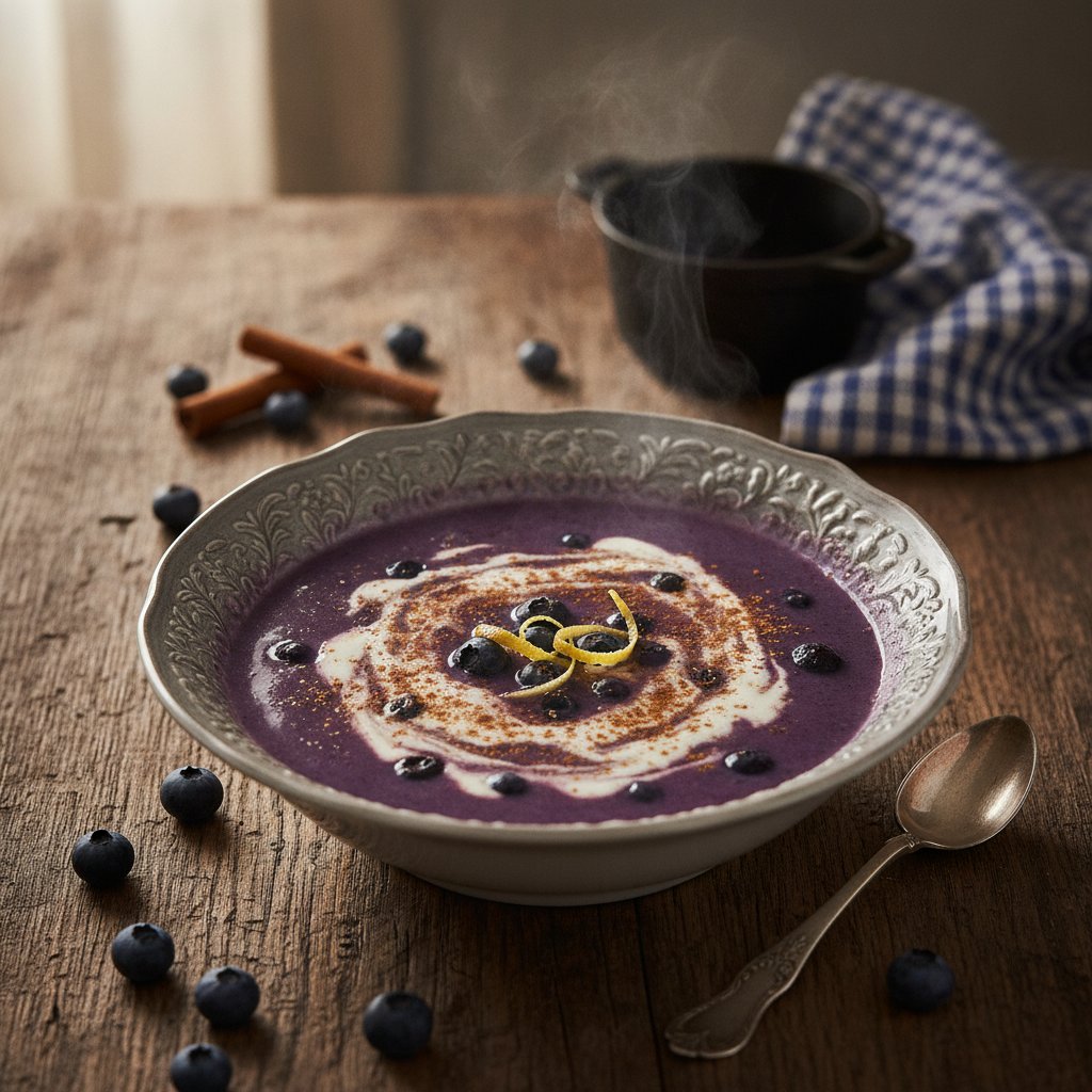 Blaubeer- oder Heidelbeersuppe