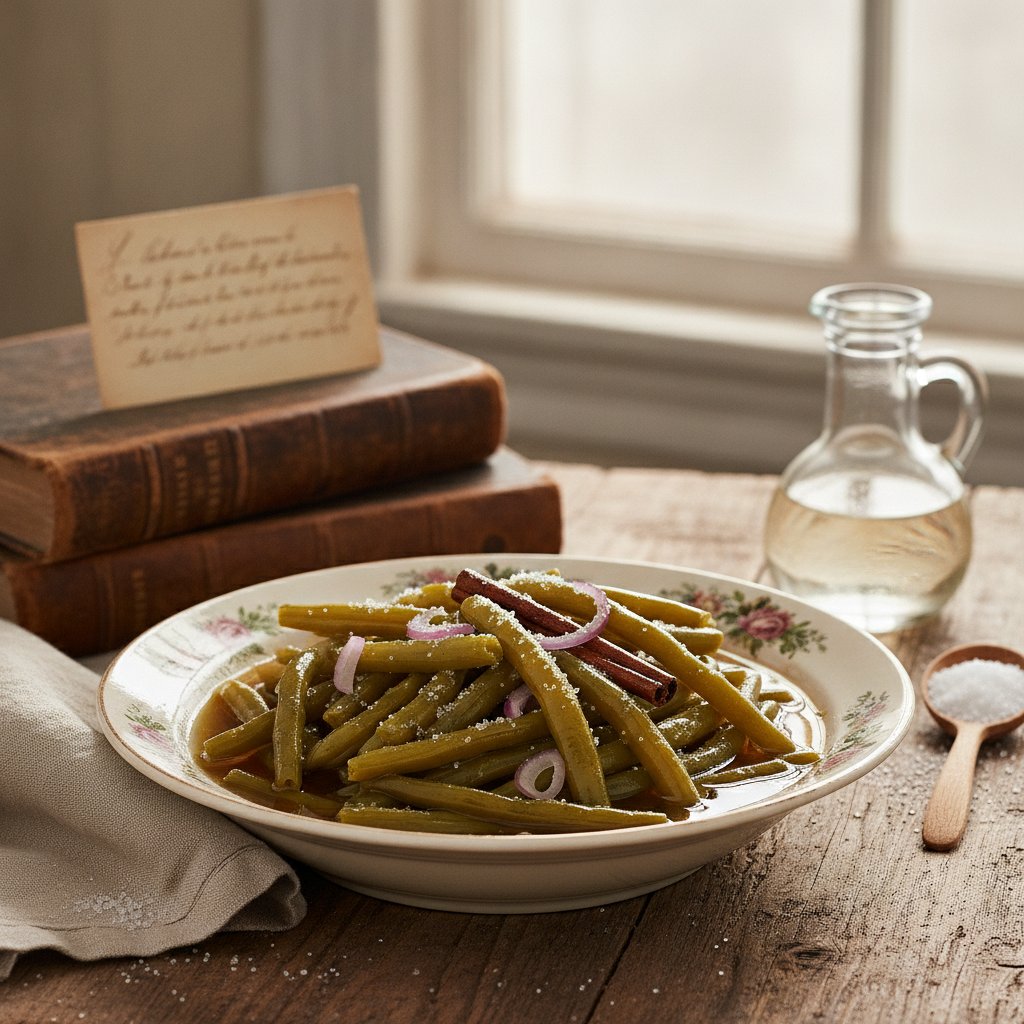 Salatbohnen in Essig und Zucker