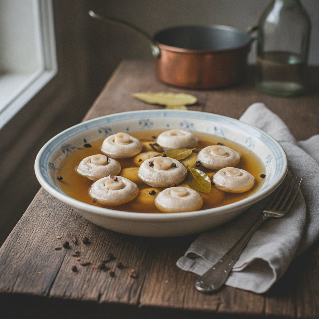 Champignons in Essig