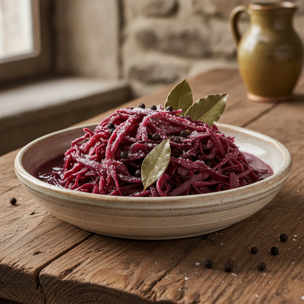 Rotkohl in Salz