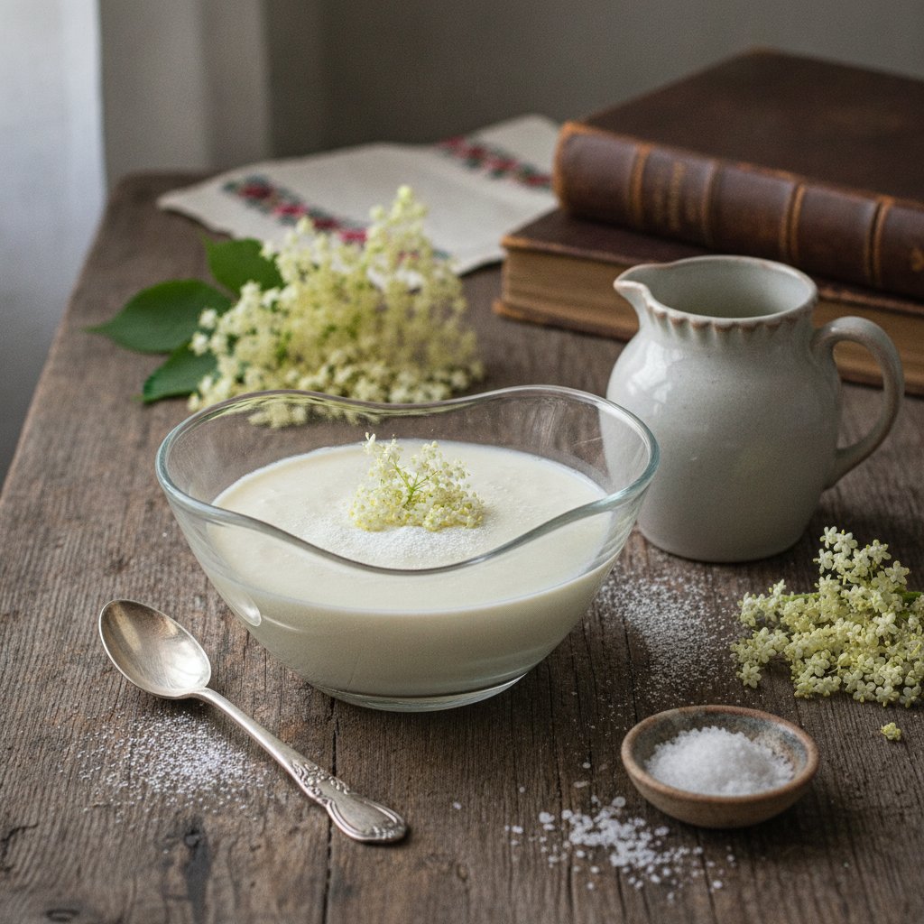Kalte Holundermilch