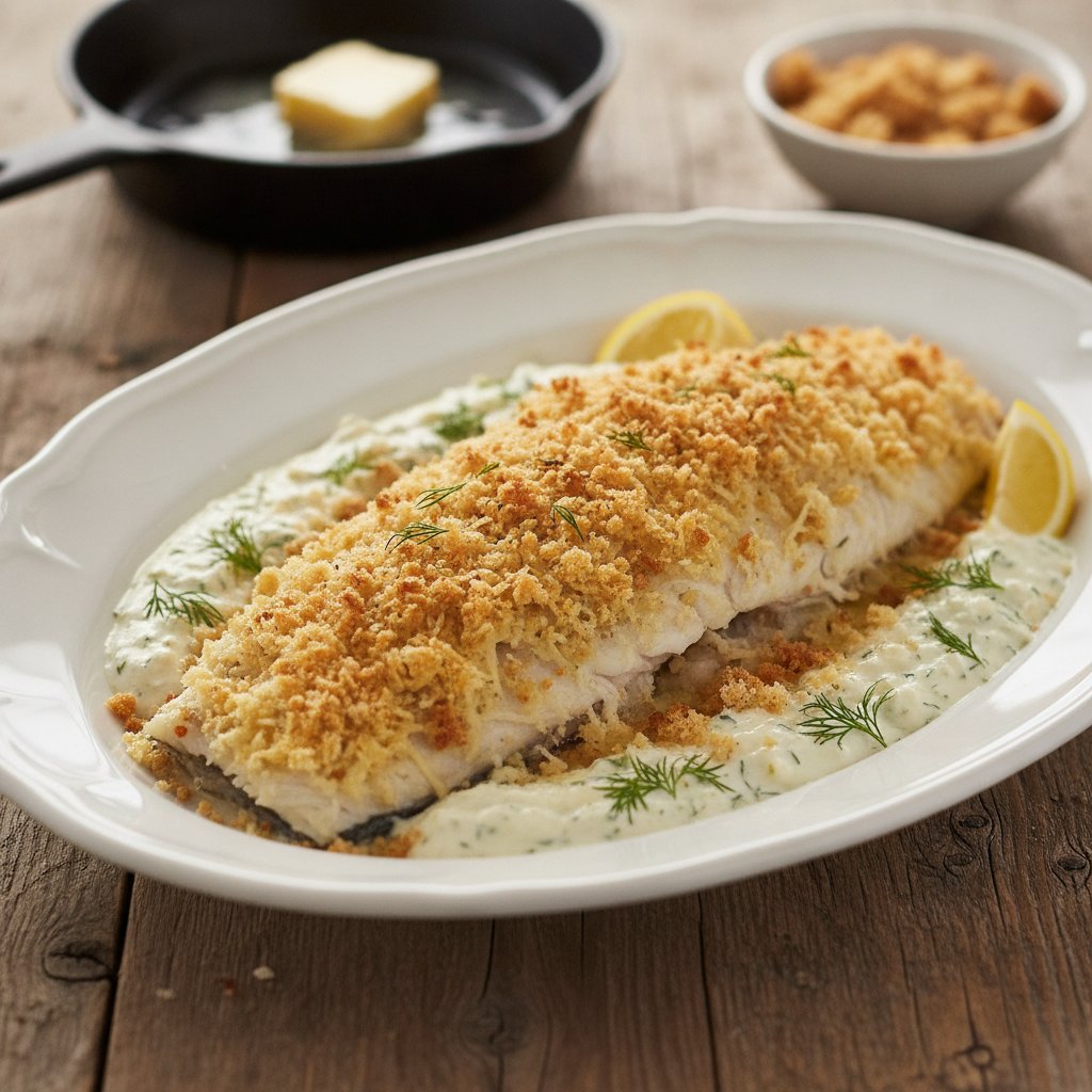 Hecht mit Parmesankäse