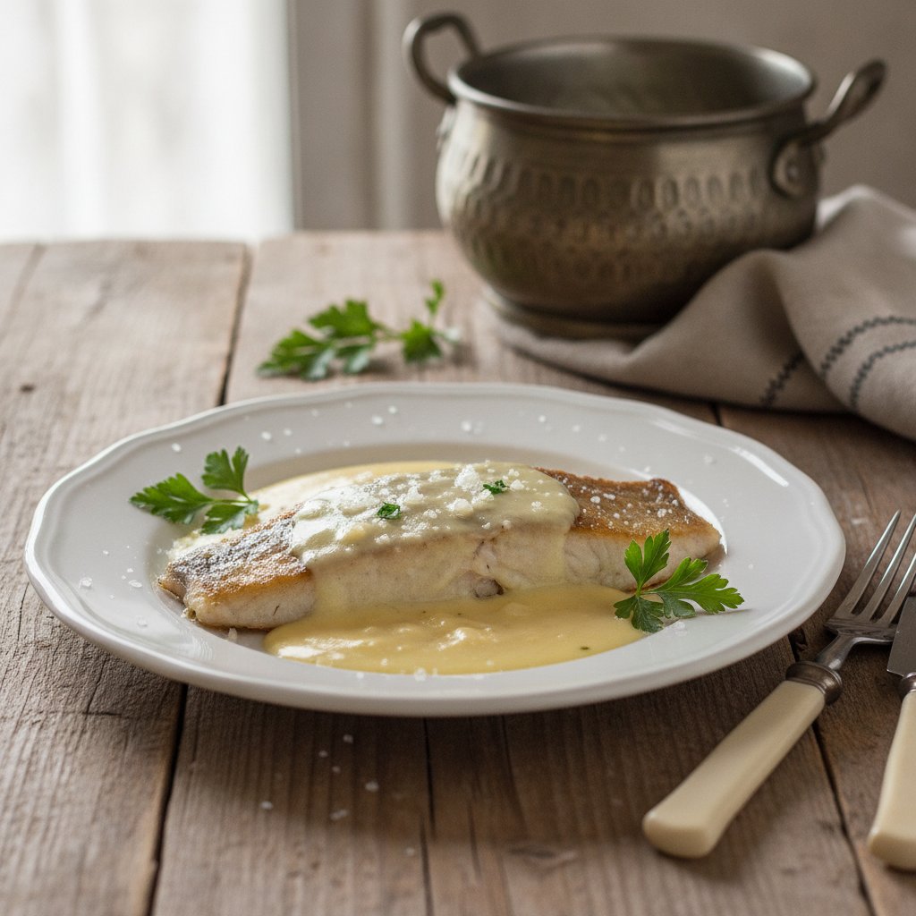 Zander a la Bechamel