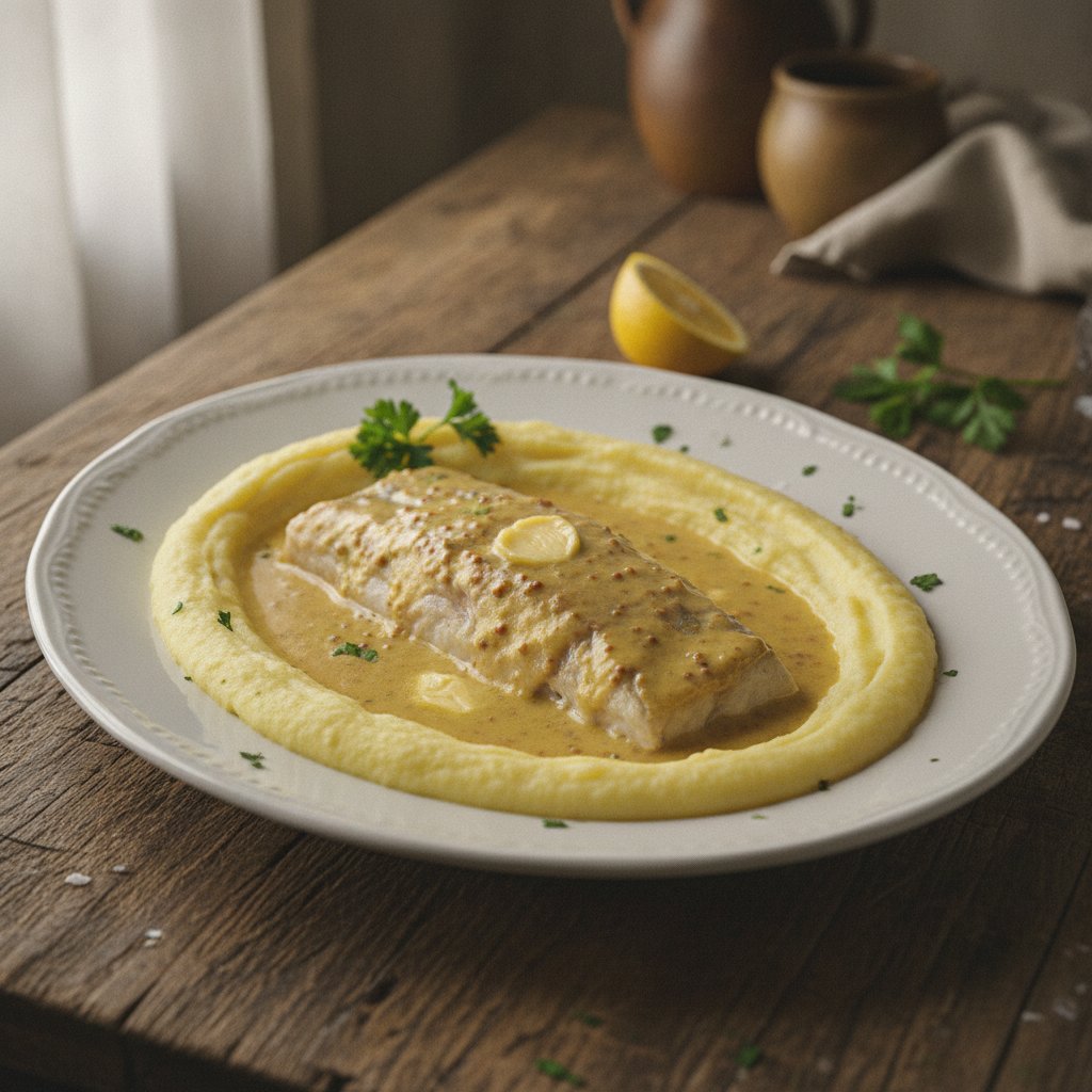 Schellfisch mit Senfsauce