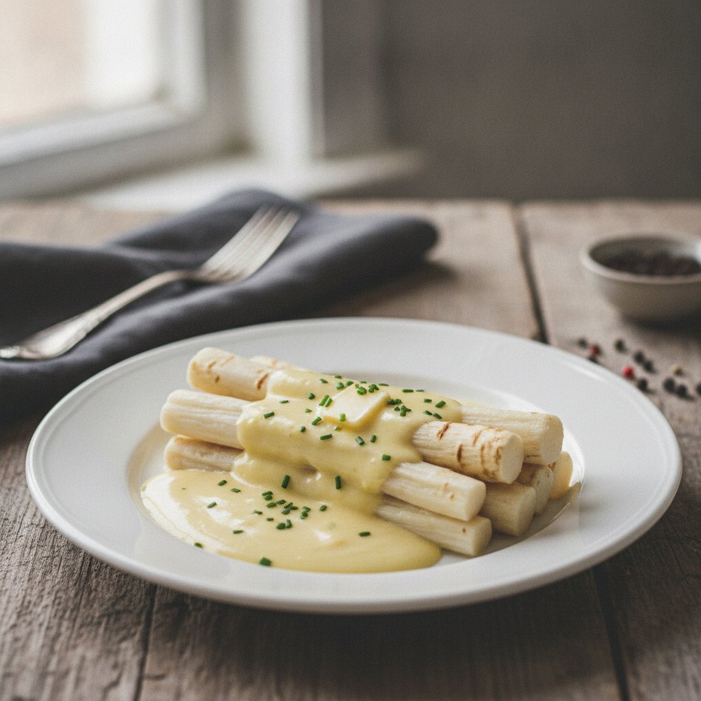 Skorzoneren mit Sauce