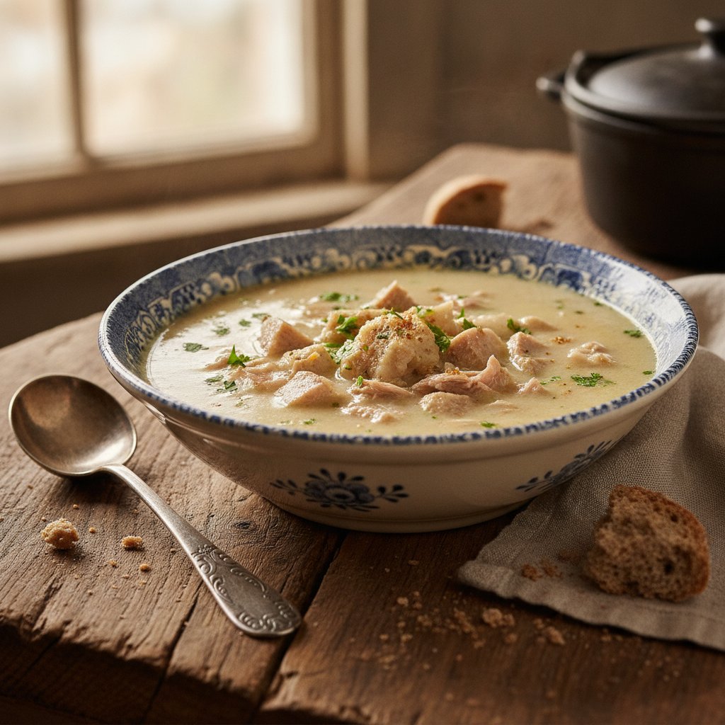 Suppe von Kalbsmilch