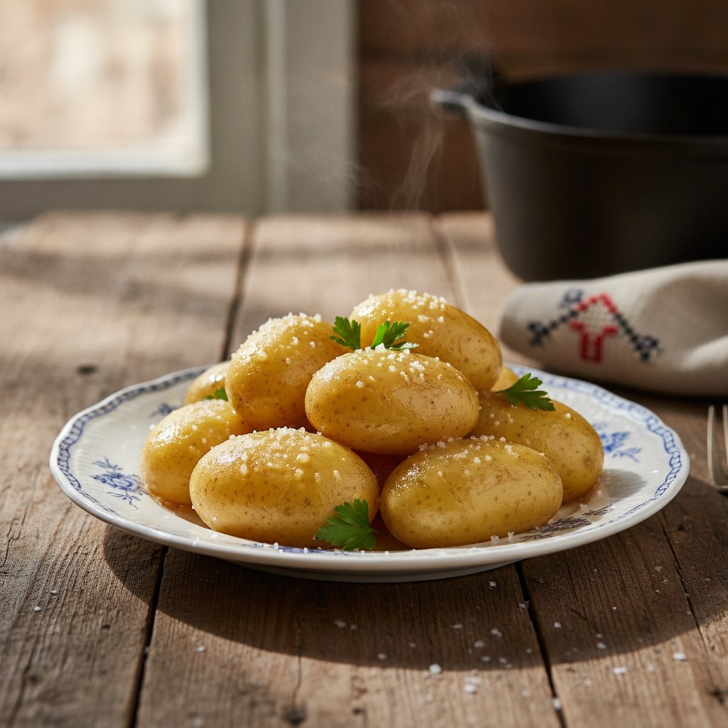 Salzkartoffeln oder abgeschälte Kartoffeln