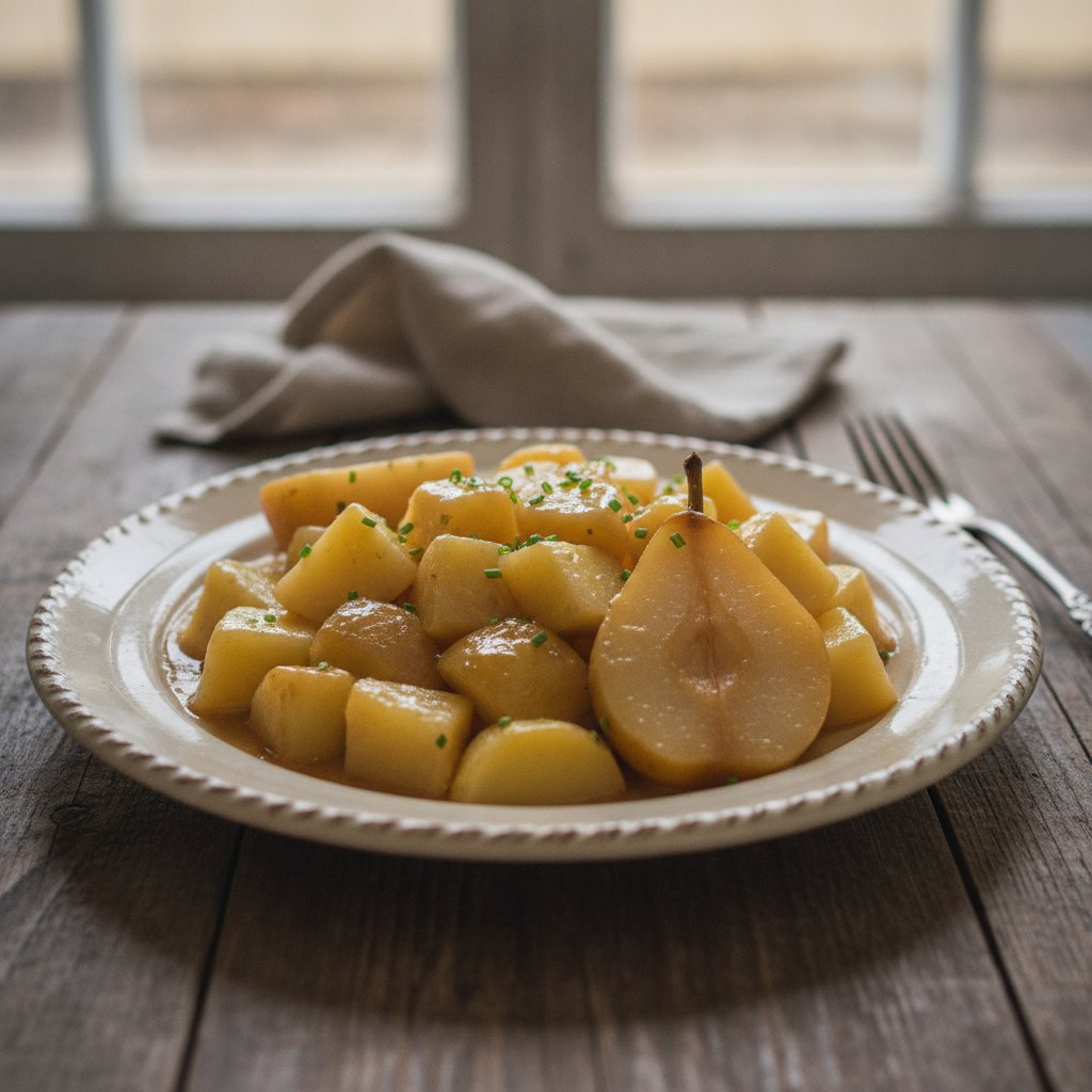 Kartoffeln mit frischen Birnen