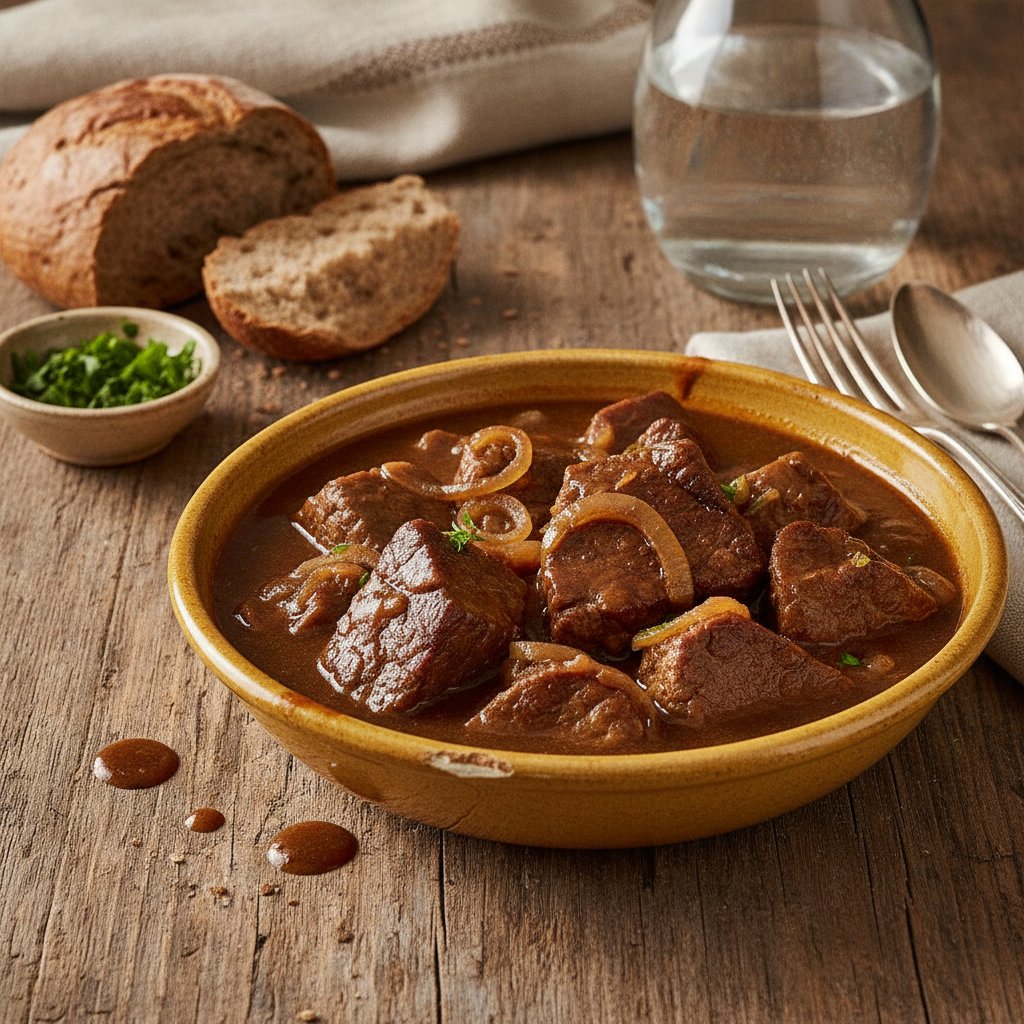 Ragout von Suppenfleisch oder Braten