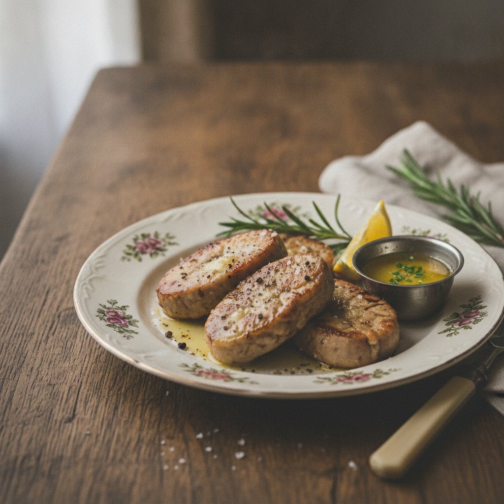 Kalbshirn oder Bregen gebraten