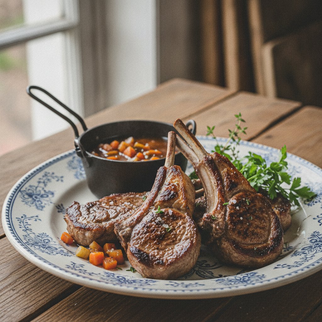 Hammelfleisch grilliert