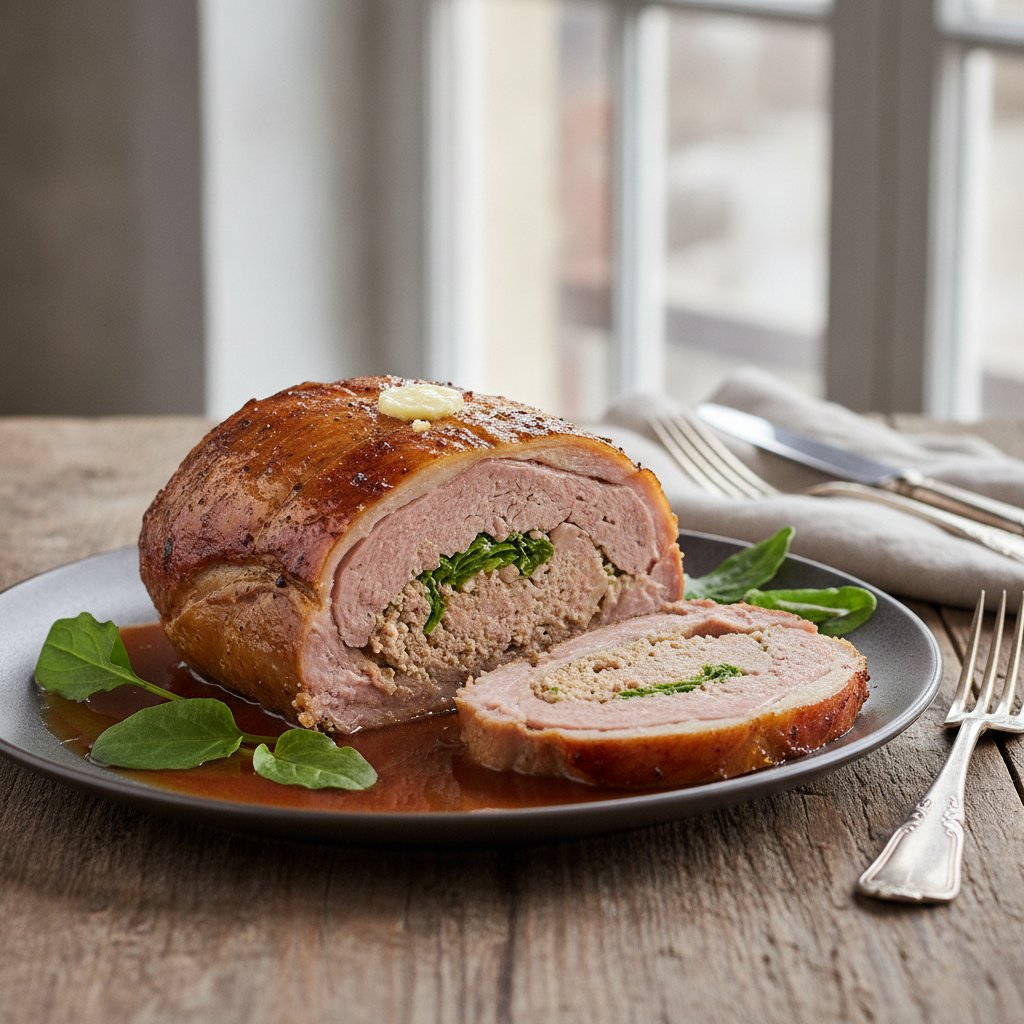 Gefüllte Lammbrust mit Sauerampfer