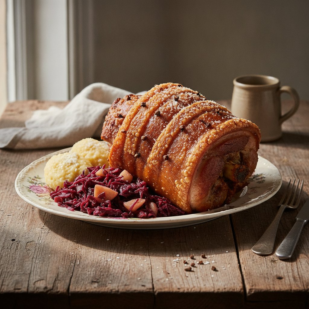Schweinskeule mit Kruste, mecklenburgisch