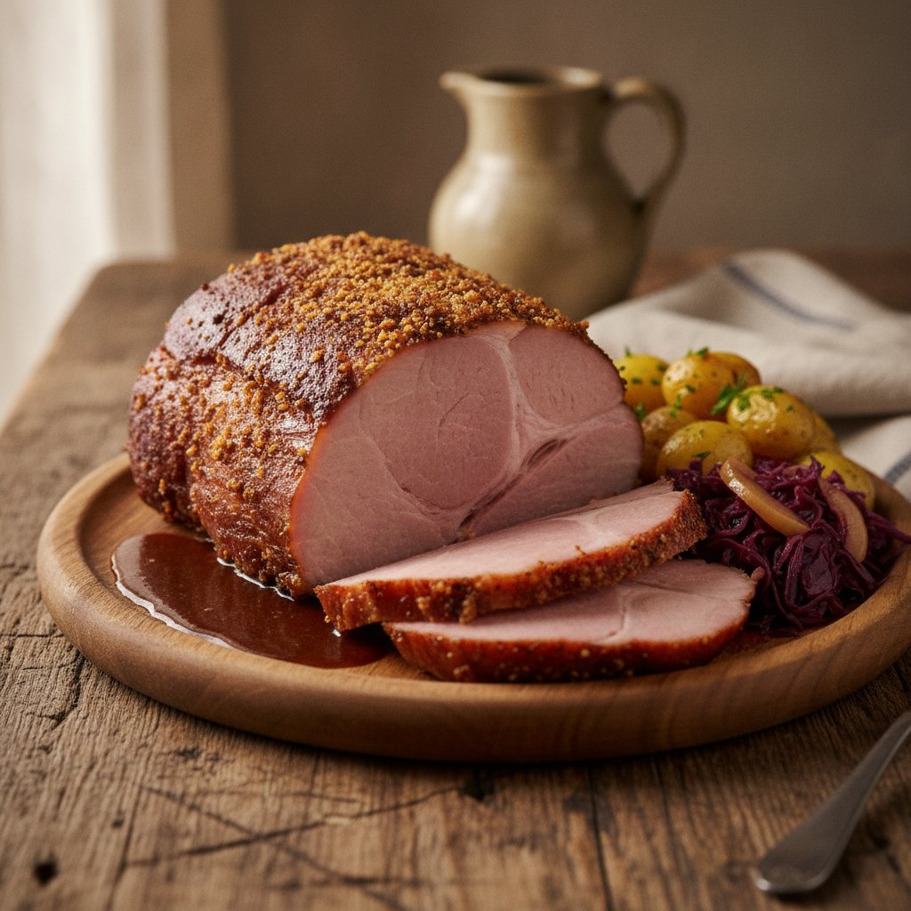 Geräucherter Schinken gekocht