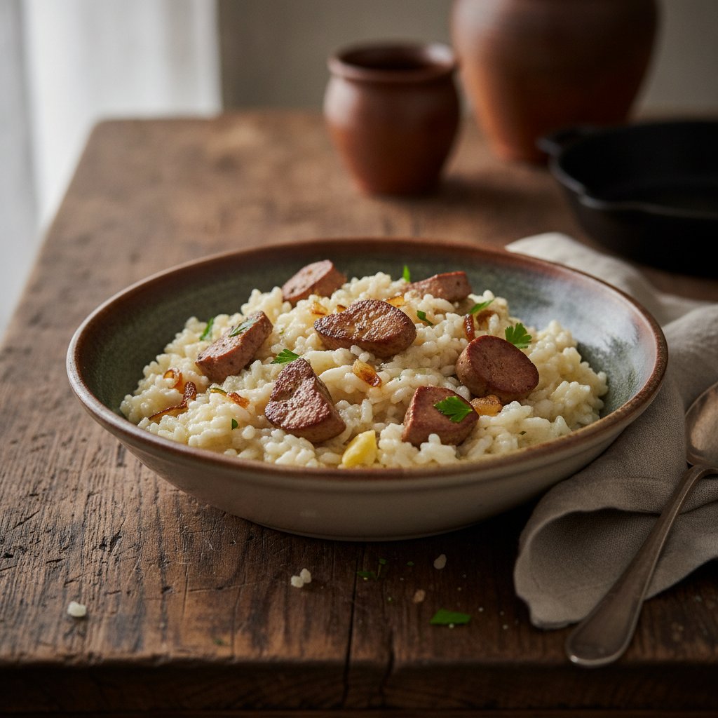 Schweinsleber in Risotto
