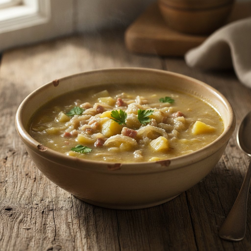 Kartoffelsuppe mit Zwiebeln