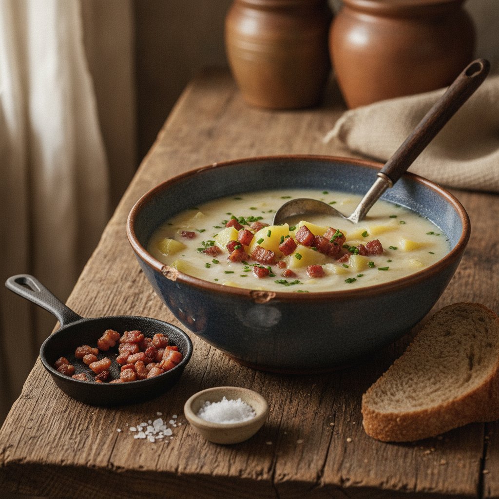 Kartoffelsuppe mit Speck