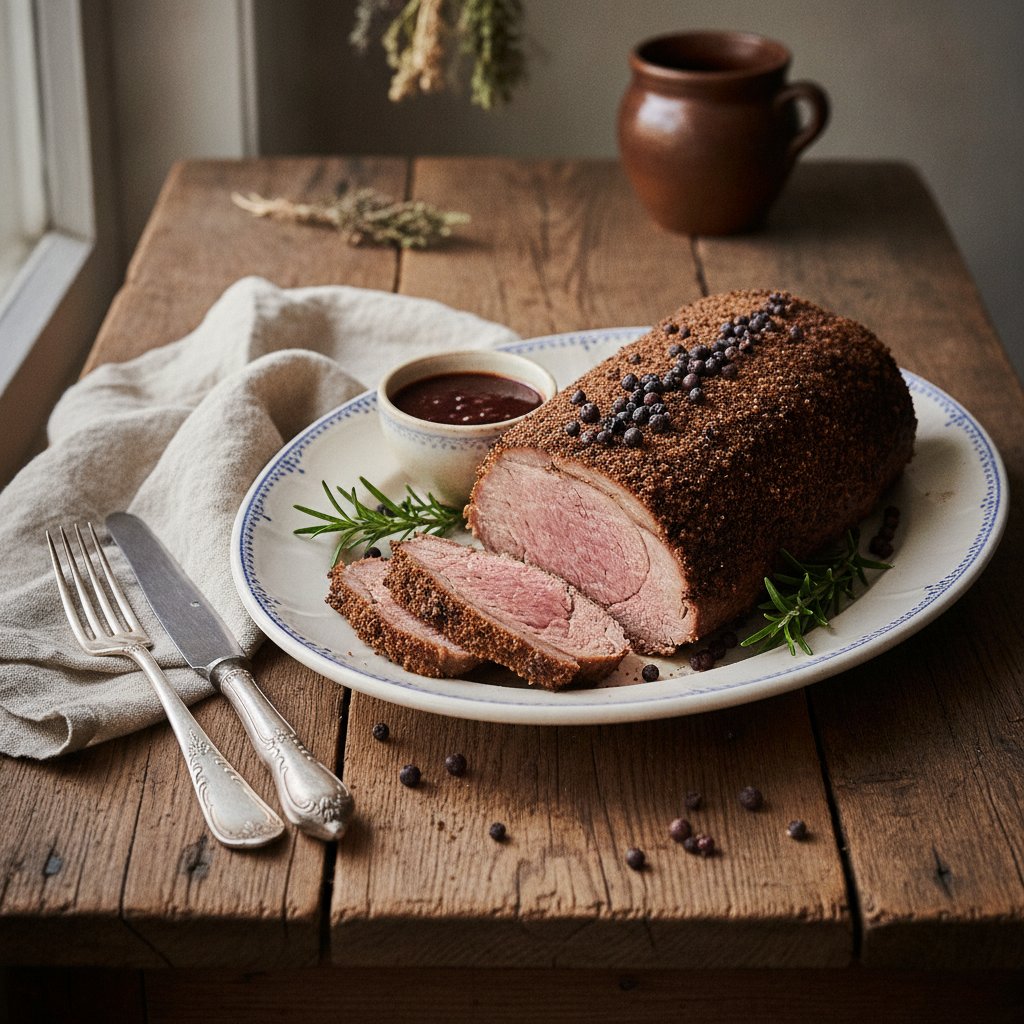 Wildschweinsrücken mit Kruste