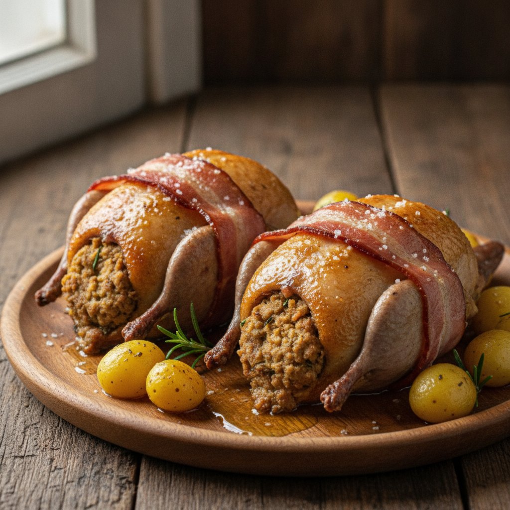Tauben gebraten