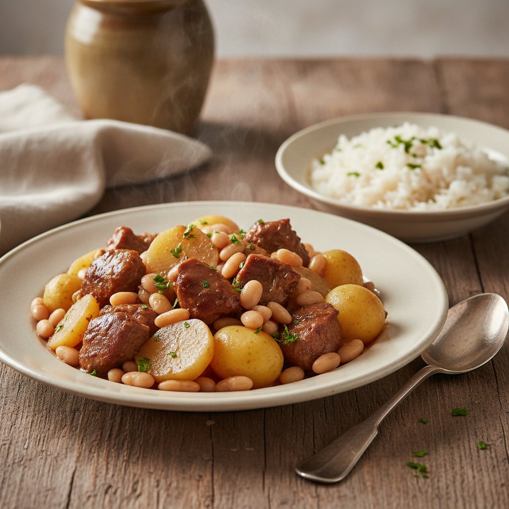 Gänseklein mit Gemüse