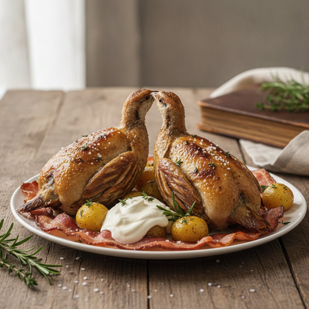 Rebhühner gebraten