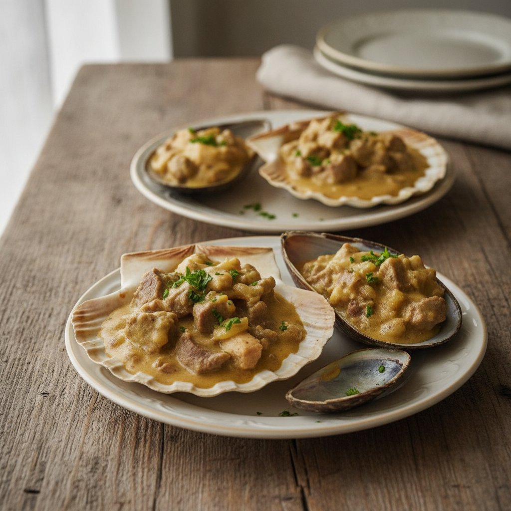 Ragout fin in Coquillen oder Muscheln