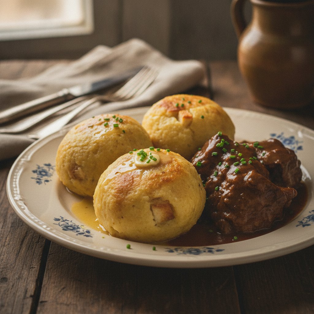 Kartoffelklöße zu Fleisch