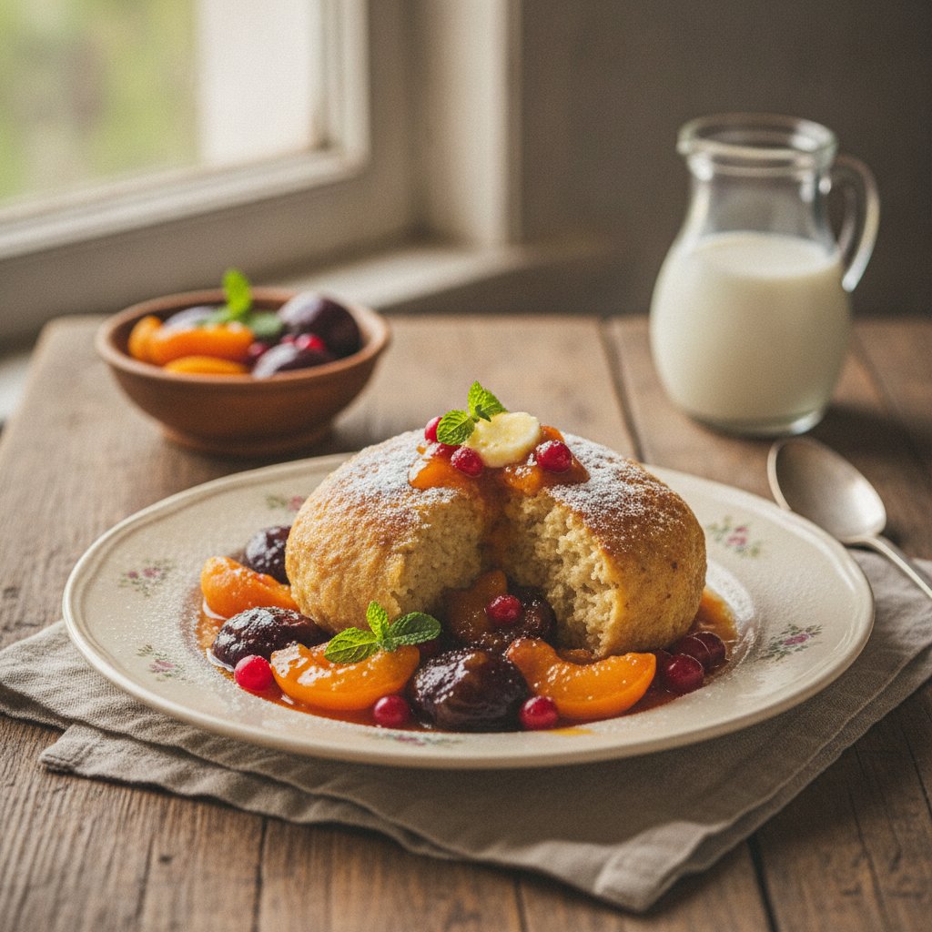 Semmelkloß zu Obst