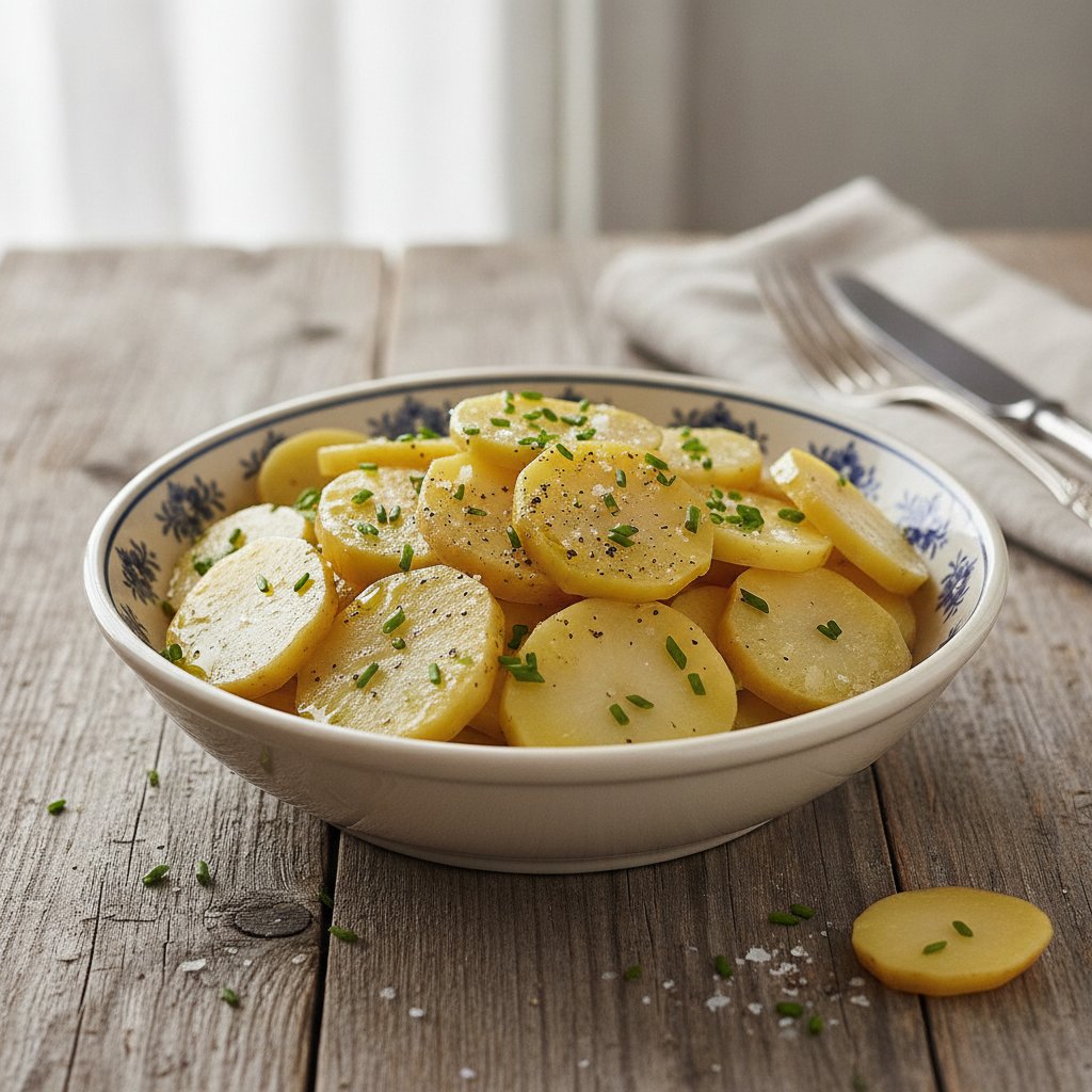 Kartoffelsalat für den gewöhnlichen Tisch