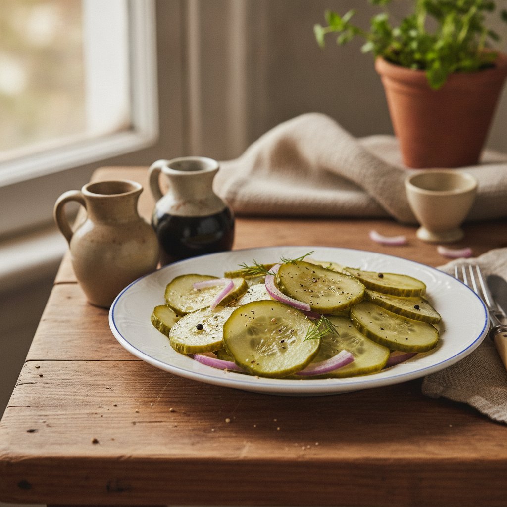 Salat von eingemachten Gurken