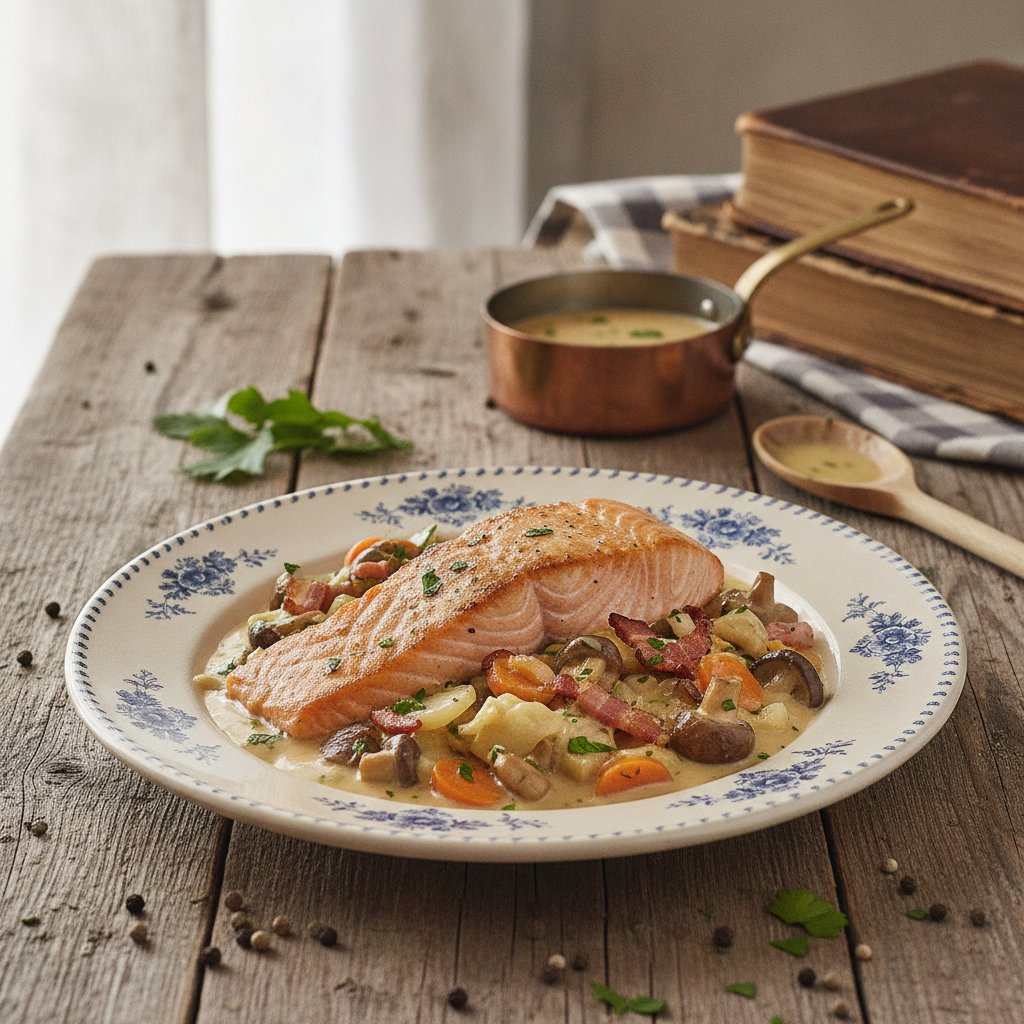 Genfer Sauce zu Lachs