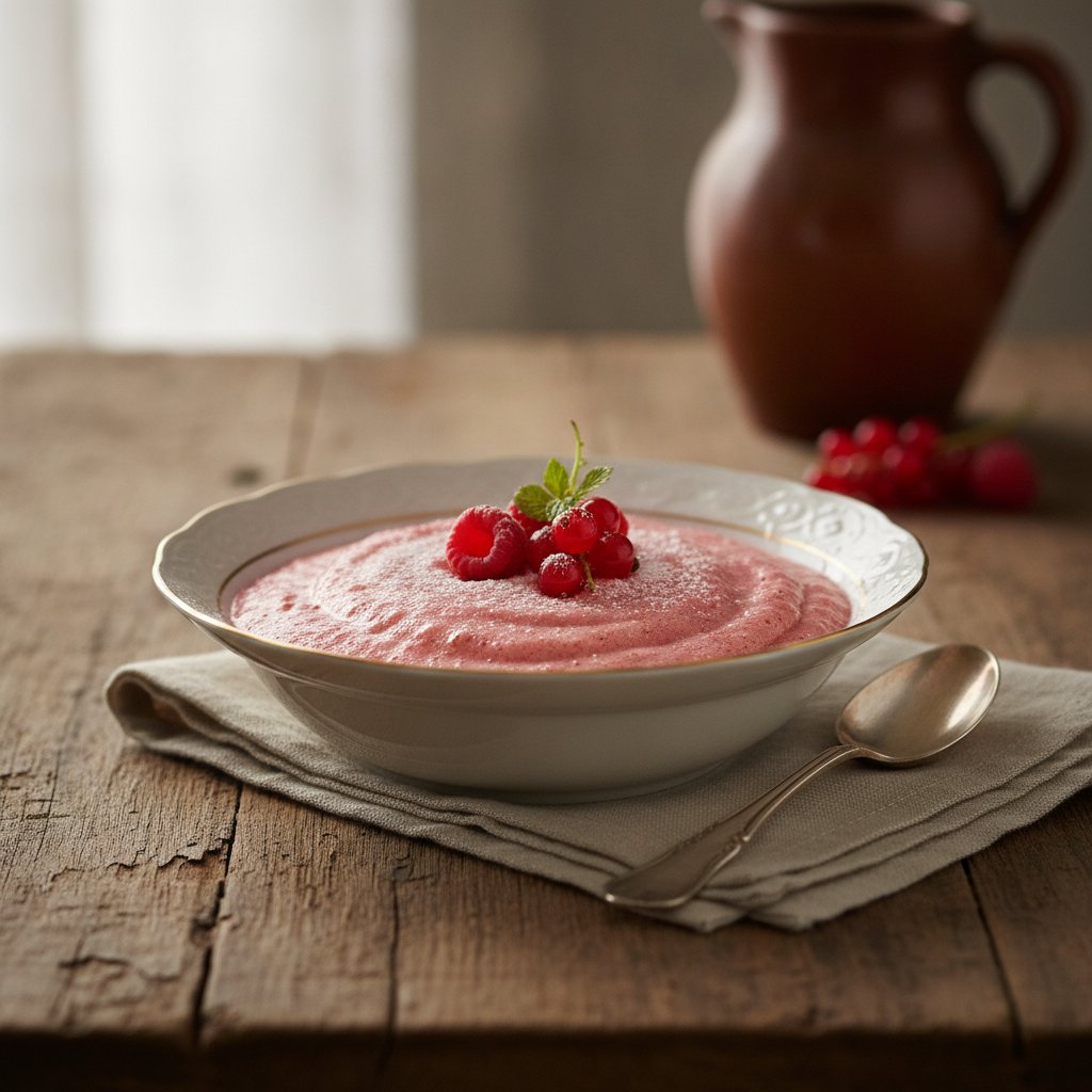 Schaumsauce von Johannis- oder Himbeersaft