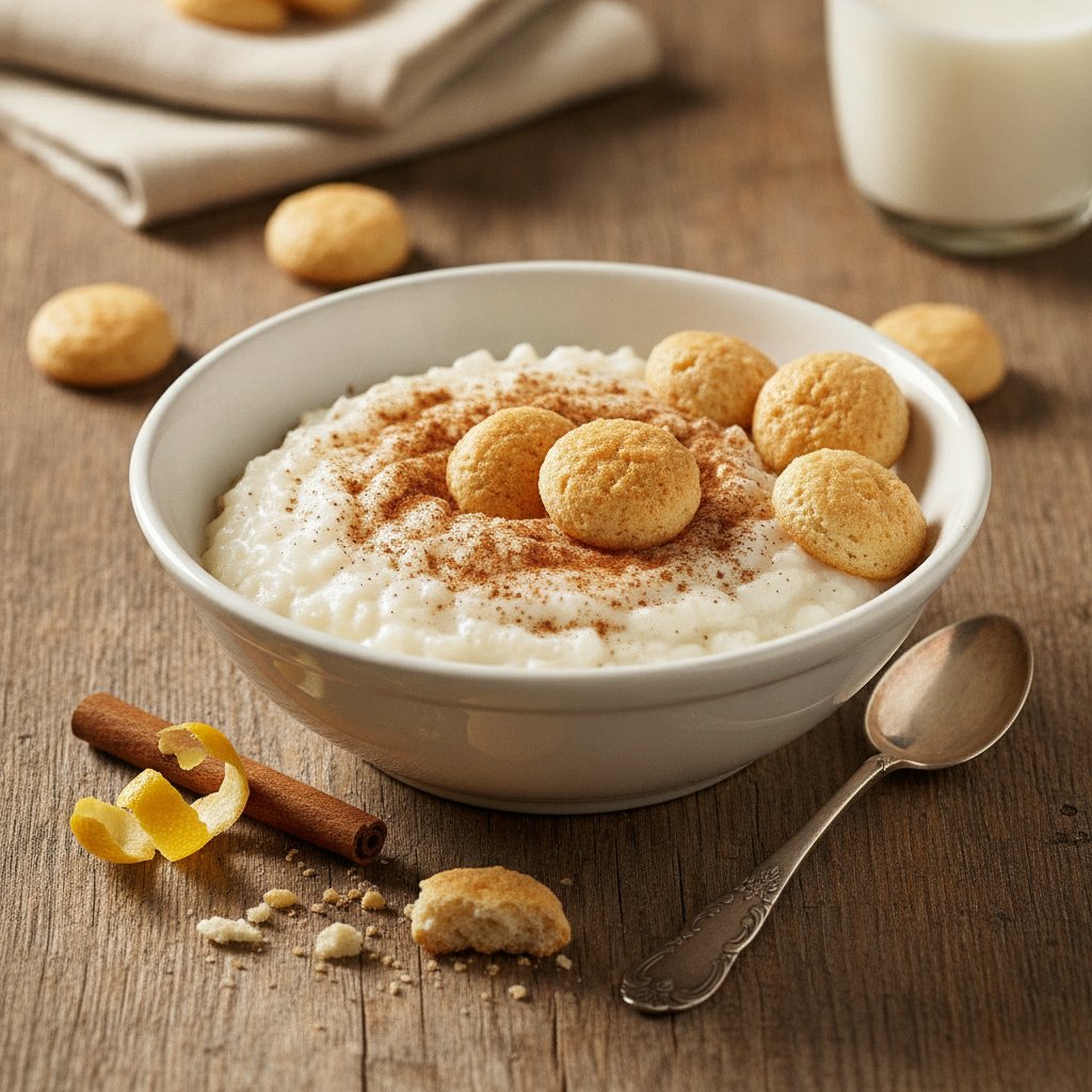 Reispudding mit Makronen