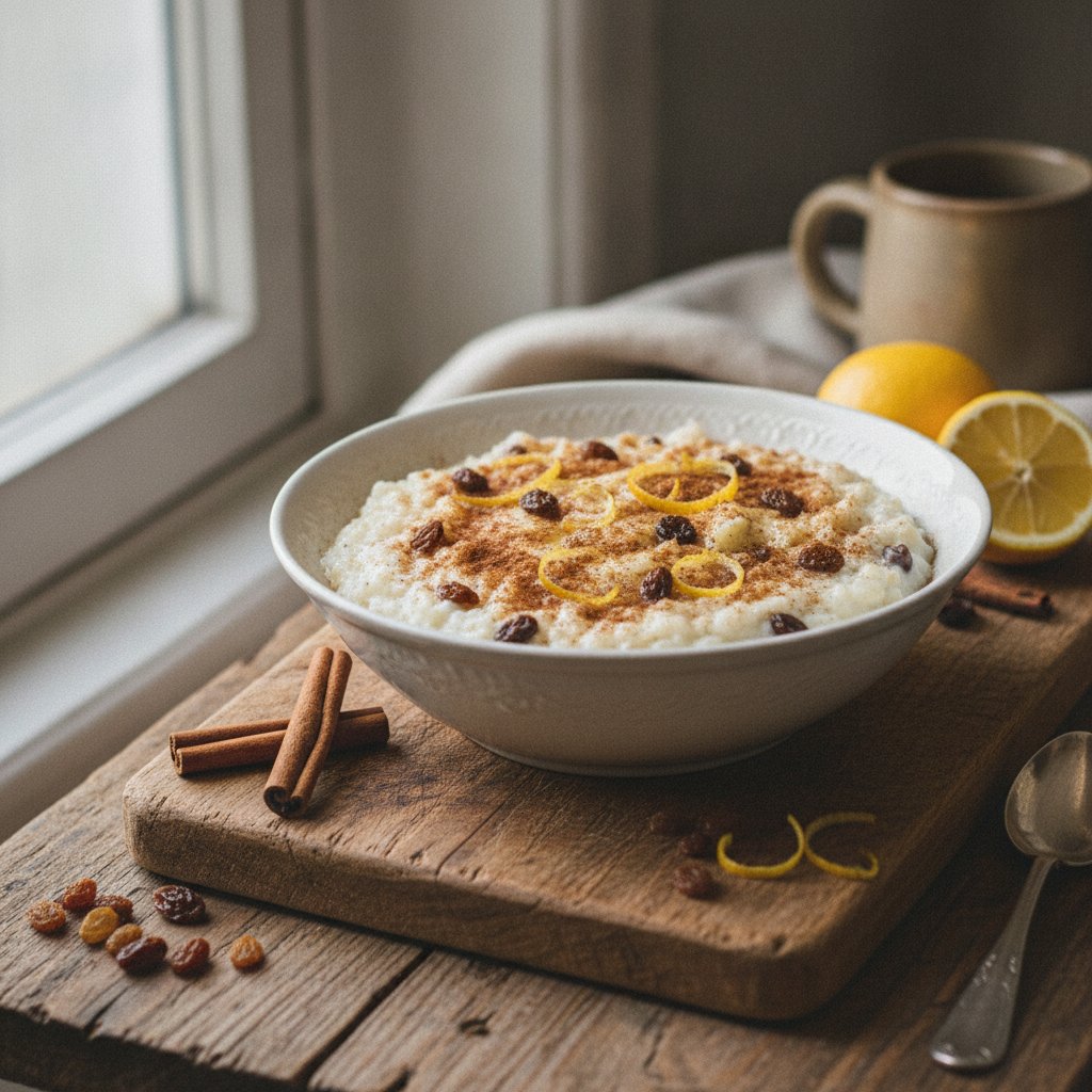 Reispudding mit Rosinen
