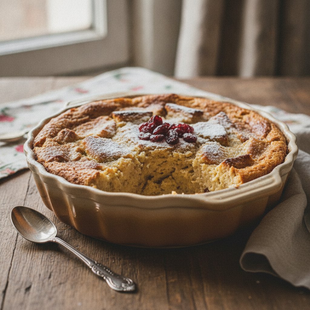 Weißbrotpudding oder Semmelpudding