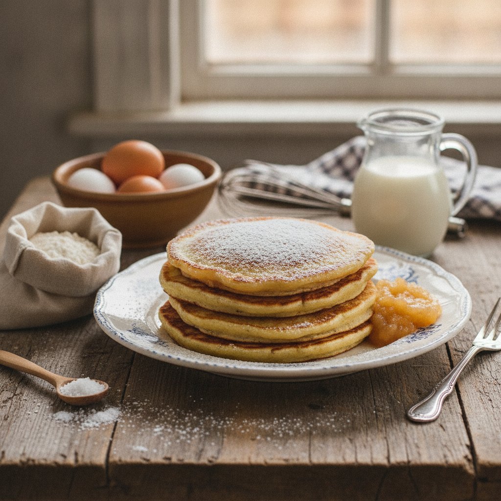 Pfannkuchen von feinem Mehl
