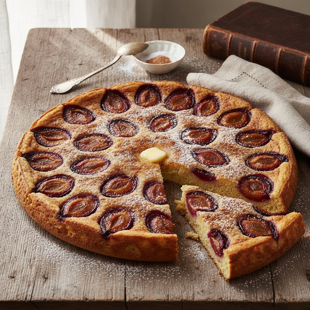 Zwetschenpfannkuchen oder Pflaumeneierkuchen