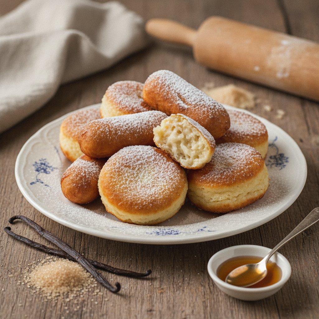 Beignets von Reis, Reiswürstchen oder Krapfeln