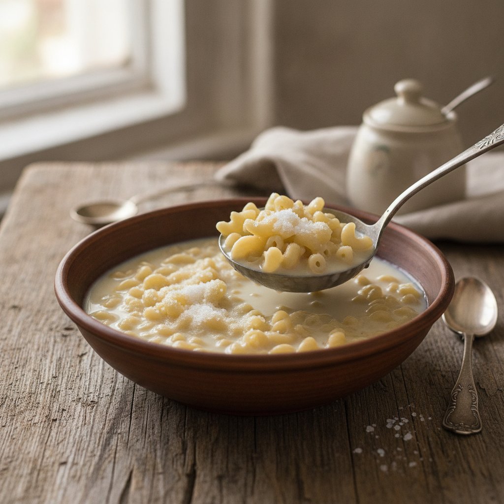 Nudelsuppe mit Milch