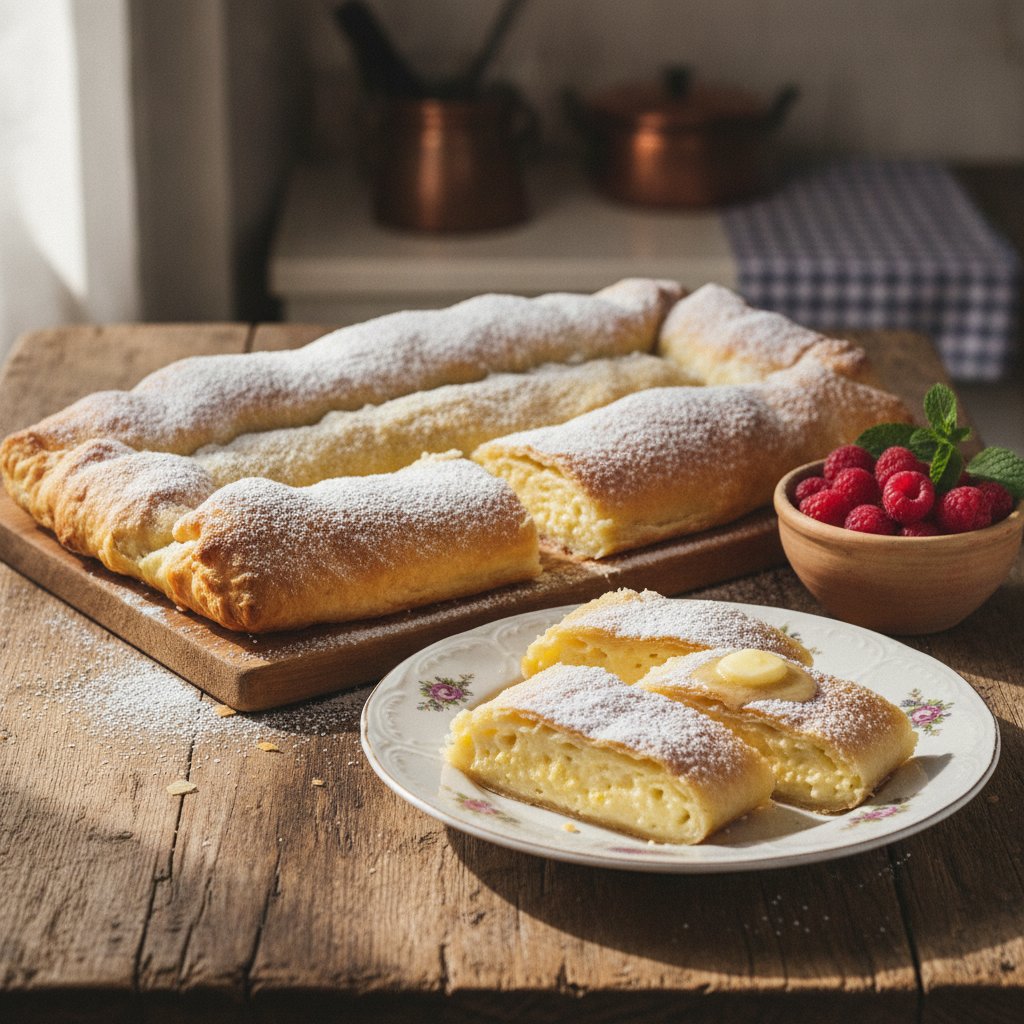 Süßer Käsestrudel