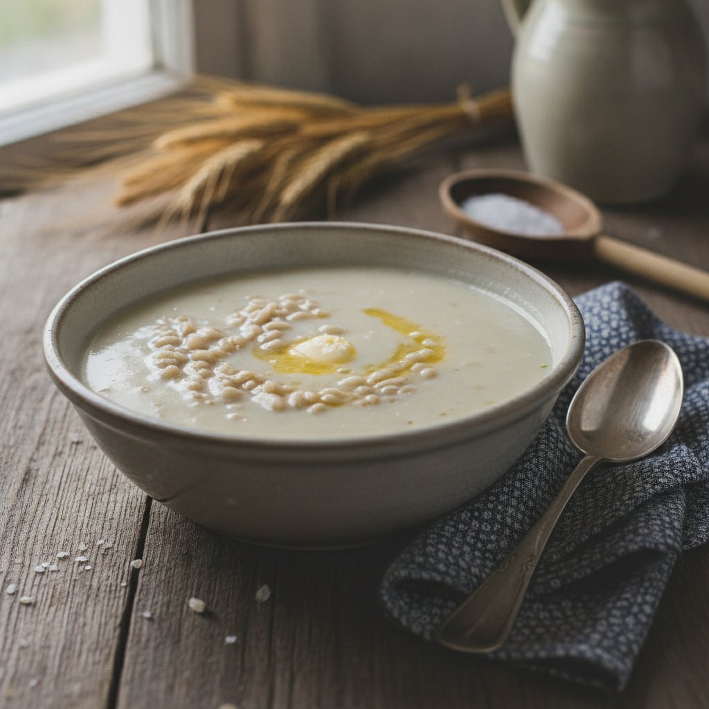 Graupensuppe mit Milch